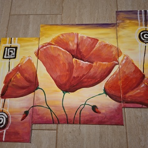 Tablou pictat manual Maci - arte vizuale și accesorii  - picturi - pictură acrilică - Artynos.ro