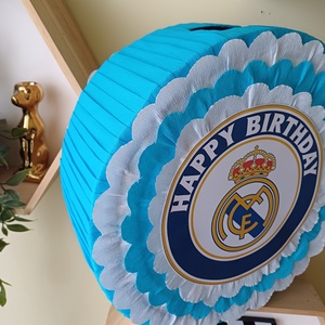 Pinata piniata Real Madrid Happy Birthday  - jucării și echipamente pentru copii - accesorii sport - accesorii pentru alte jocuri și sporturi - Artynos.ro