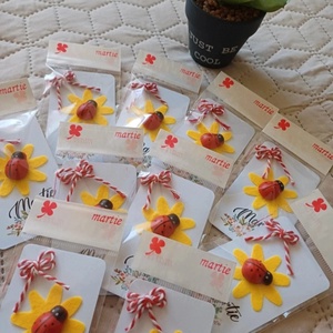 Martisoare buburuza handmade  - Artynos.ro