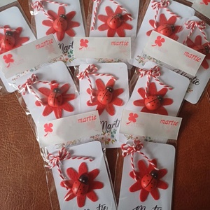 Martisoare buburuza handmade  - bijuterii - mărțișor - Artynos.ro