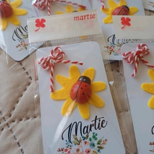 Martisoare buburuza handmade  - bijuterii - mărțișor - Artynos.ro