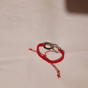 Brățară macramé Infinity, (roșu) -  - Artynos.ro