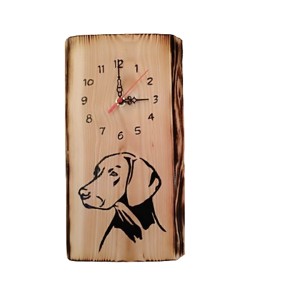 Ceas de perete din lemn cu caine vizsla, , , ARTYNOS
