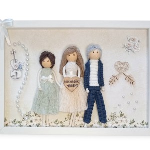 Bridal shower - Imagine personalizata 3D macramé a mirelui/ mirelui si a parintilor, , , ARTYNOS