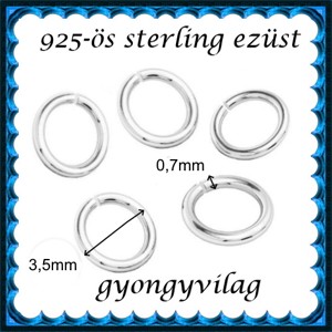 Inel deschis pentru bijuterii din argint 925 ESZK NY 3,5x0,7mm 5 buc/pachet -  - Artynos.ro