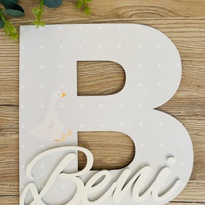 Plăcuță de identificare din lemn pentru ușă, perete etc. cu orice model -  - Artynos.ro