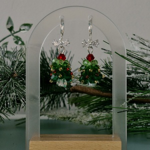 Cercei argint 925 cu brazi de sticlă - Artynos.ro