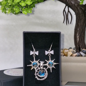 Set argint 925 cu steaua nordului și galaxie - bijuterii - cercei - cercei din argint - Artynos.ro