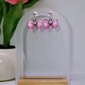 Cercei argint 925 cu fundite roz - Artynos.ro