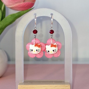 Cercei argint 925 cu Hello Kitty, Bijuterii, Cercei, Cercei din argint, Altele, ARTYNOS