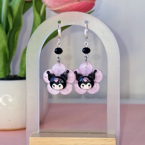 Cercei argint 925 Kuromi - bijuterii - cercei - cercei din argint - Artynos.ro