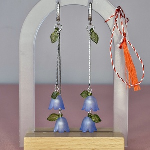 Cercei Vestirea Primaverii cu clopotei albastri - Artynos.ro