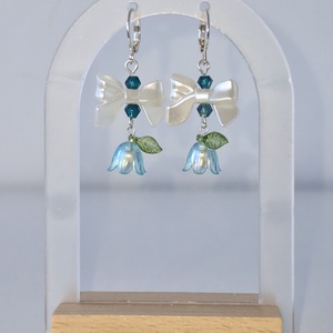 Cercei Vis albastru cu lalele albastre - Artynos.ro