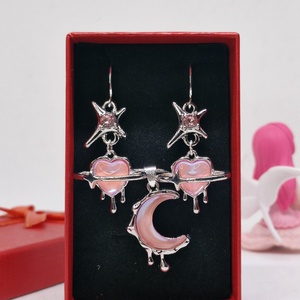 Set bijuterii Pink Dream placat cu argint 925, Bijuterii, Cercei, Cercei din argint, Confectionarea bijuteriilor, ARTYNOS