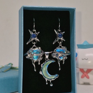 Set bijuterii Milky Way placat cu argint 925 - bijuterii - cercei - cercei din argint - Artynos.ro