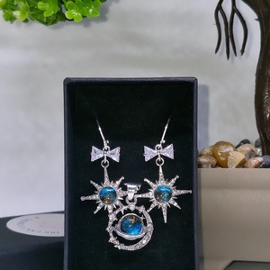 Set bijuterii Cosmos placat cu argint 925 - bijuterii - cercei - cercei din argint - Artynos.ro