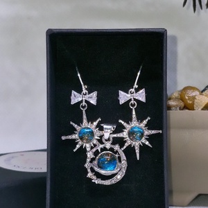 Set bijuterii Cosmos placat cu argint 925, Bijuterii, Cercei, Cercei din argint, Altele, ARTYNOS