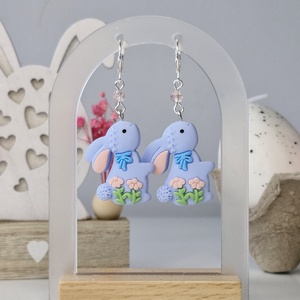 Cercei de Paste cu iepurasi albastri - Artynos.ro