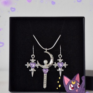 Set bijuterii Sailor Moon placat cu argint 925 - Artynos.ro