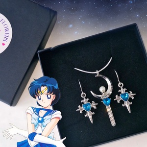 Set bijuterii Sailor Mercury placat cu argint 925 - Artynos.ro