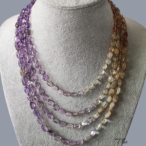 Colier multiple siruri din ametist si citrin, Bijuterii, Coliere, Coliere din pietre semipretioase, Confectionarea bijuteriilor, ARTYNOS