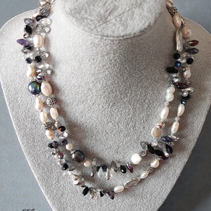 Colier lung, office, perle de cultura si margele, Bijuterii, Coliere, Coliere din margele, Confectionarea bijuteriilor, ARTYNOS