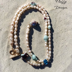 Colier lung din perle de cultura - bijuterii - coliere - coliere din perle - Artynos.ro