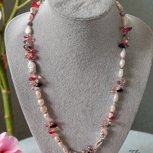 Colier multicolor cu perle de cultura si margele, Bijuterii, Coliere, Coliere din perle, Confectionarea bijuteriilor, ARTYNOS