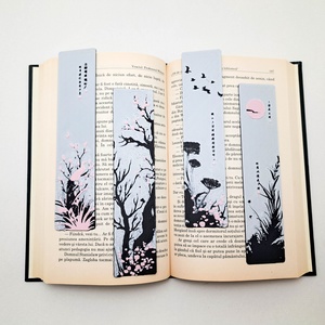 Set 4 Semne de Carte Japanese Blossom, Cărți și creații cu tematică muzicală, cadouri, Semn de carte, , ARTYNOS