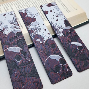 Set 3 Semne de carte cu cranii si elemente florale, Cărți și creații cu tematică muzicală, cadouri, Semn de carte, , ARTYNOS