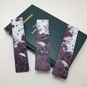 Set 3 Semne de carte cu cranii si elemente florale - cărți și creații cu tematică muzicală, cadouri - semn de carte - Artynos.ro