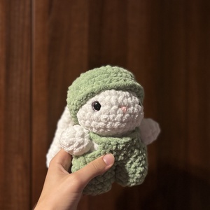 Iepuraș de paște în salopetă - decor de sărbători - decorațiuni de paște - iepuraș de paște - Artynos.ro