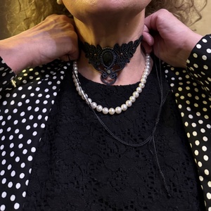 Colier Macrame Labradorit, Bijuterii, Coliere, Chockere, Impletituri, broderie cu margele, Impletitura, ARTYNOS