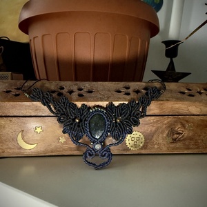 Colier Macrame Labradorit - bijuterii - coliere - chockere - Artynos.ro