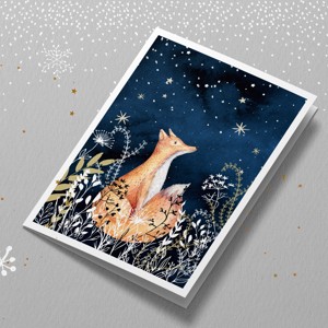 Carte postala de Craciun, felicitare, animal de padure cadou companion, , , ARTYNOS