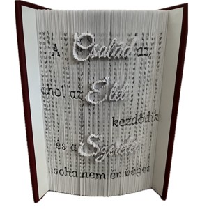 Sculptura de carte cu text selectat - Artynos.ro