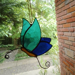Decor fereastră Tiffany cu fluture  pentru iubitorii naturii  - casă & stil de viață - accesorii pentru decorat casa - decorațiuni de geam și decorațiuni de ușă  - decor ferestre și autocolant pentru geam - Artynos.ro