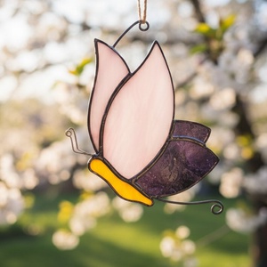 Decor fereastră Tiffany cu fluture � pentru iubitorii naturii  - casă & stil de viață - decorațiuni de casă - decorațiuni de geam și ușă - stickere pentru geam - Artynos.ro