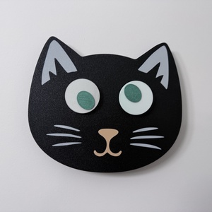 Ceas de perete Meow OClock - Timpul te pandeste, Casă & Stil de viață, Accesorii pentru decorat casa, Decorațiuni de pereți, decorațiuni suspendate, Ceasuri de perete, Altele, ARTYNOS