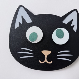 Ceas de perete Meow OClock - Timpul te pandeste - casă & stil de viață - accesorii pentru decorat casa - decorațiuni de pereți, decorațiuni suspendate - ceasuri de perete - Artynos.ro