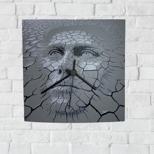 Ceas de perete Timpul Nu Iartă  când secundele curg, dar crăpăturile rămân! - casă & stil de viață - accesorii pentru decorat casa - decorațiuni de pereți, decorațiuni suspendate - ceasuri de perete - Artynos.ro