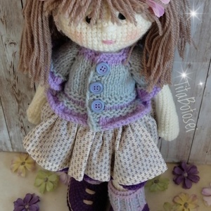 Papusa crosetata, jucărie crosetata, handmade, Cadou Craciun, cadou fetite, cadou zi nastere - jucării și echipamente pentru copii - plușuri - păpușă croșetată, păpușă de pluș - Artynos.ro