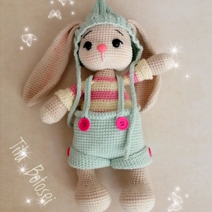 Iepuras crosetat, jucarie handmade, amigurumi, cadou Paste. - jucării și echipamente pentru copii - plușuri - iepure de pluș - Artynos.ro