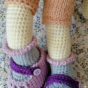 Papusa crosetata, jucărie crosetata, handmade, Cadou Craciun, cadou fetite, cadou zi nastere - jucării și echipamente pentru copii - plușuri - păpușă croșetată, păpușă de pluș - Artynos.ro