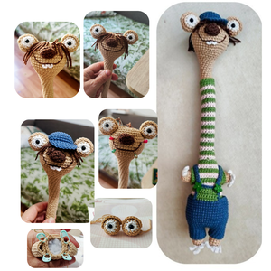 Funny Sidy Crochet Critter  Model de croșetat PDF în limba engleză si germana.  ESTE UN MODEL DIGITAL NU UN PRODUS FIZIC - diy - pregătește-ți singur - modele croitorie, ghidaje, modele punct în cruce - Artynos.ro