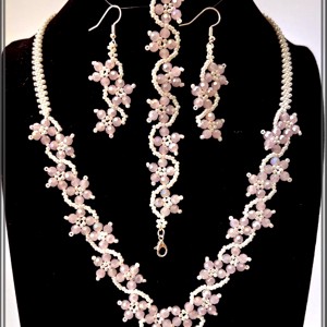 Nunta, mireasa, set de bijuterii casual, SSZEB-GY02-br opal alb - bijuterii - seturi de bijuterii - Artynos.ro