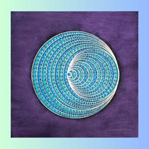 "Wave Tunnel" efect 3D imagine punctata, , , Imagine unica pe panza intinsa, punctata cu vopsea acrilica.

Dimensiuni: 30x30 cm sau 40x40 cm (op..., ARTYNOS