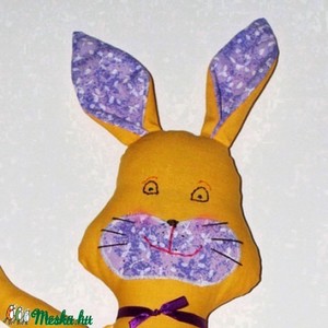 galben-violet iepuraș fată iepure textile figurină -  - Artynos.ro