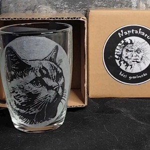 Cană de sticlă cu model de pisicuță  -  - Artynos.ro