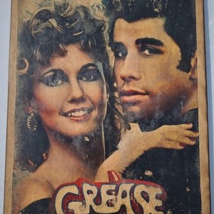 Grease poza din lemn, Casa & Stil de viata, Accesorii pentru decorat casa, Picturi murale, Arta de perete din lemn, , ARTYNOS